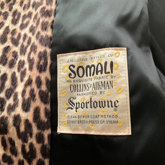 SOMALI SPORTOWNE FAUX FUR VINTAGE LEOPARD COAT - Picture 12 of 13